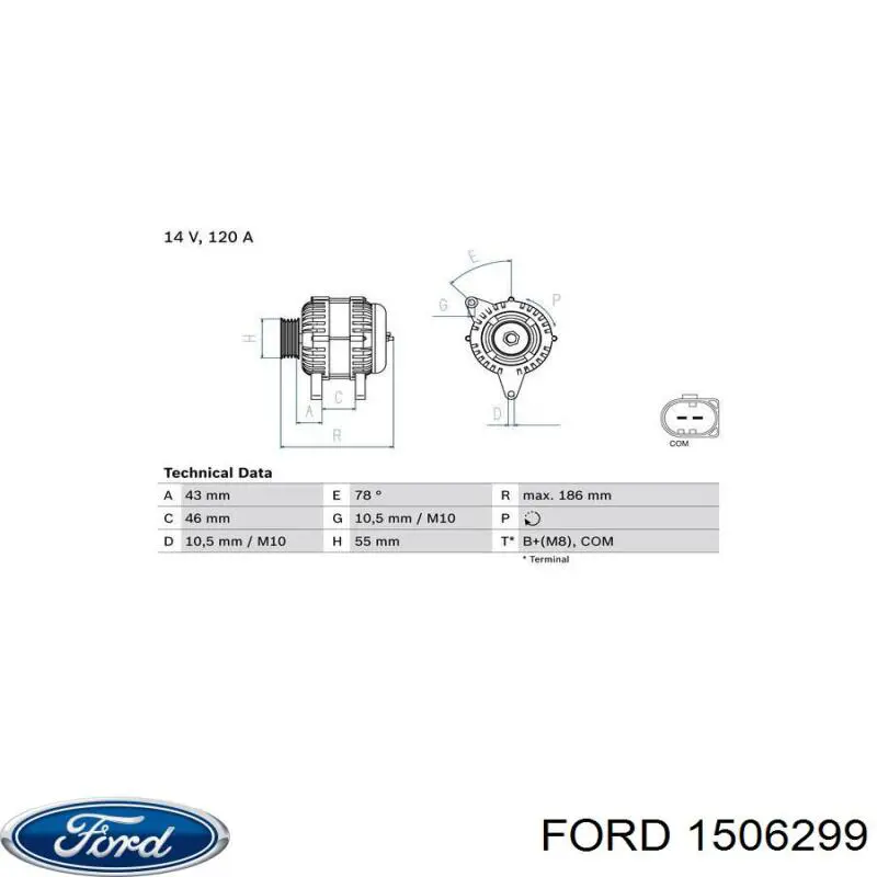 Генератор Ford 1506299 ціна, від 67.64 USD
