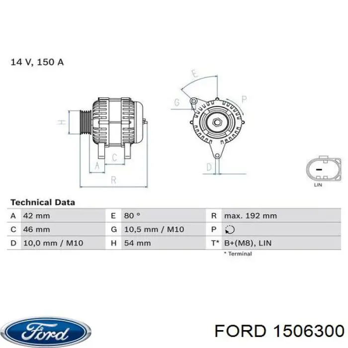 1506300 Ford генератор