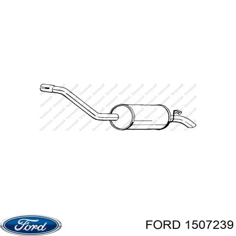 1076369 Ford глушник, задня частина
