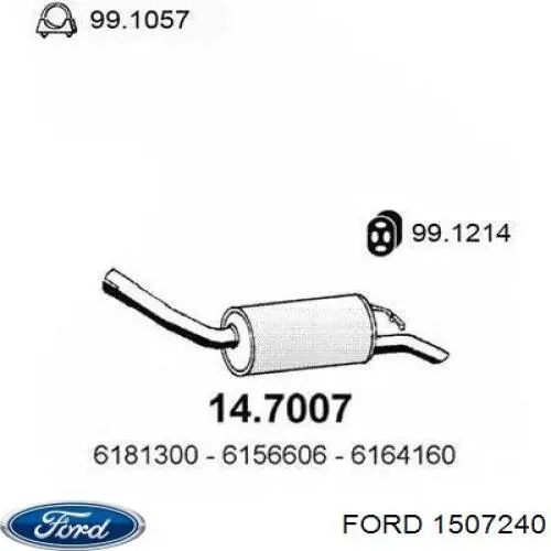 Глушник, задня частина Ford Sierra (GBG, GB4) (Форд Сіера)