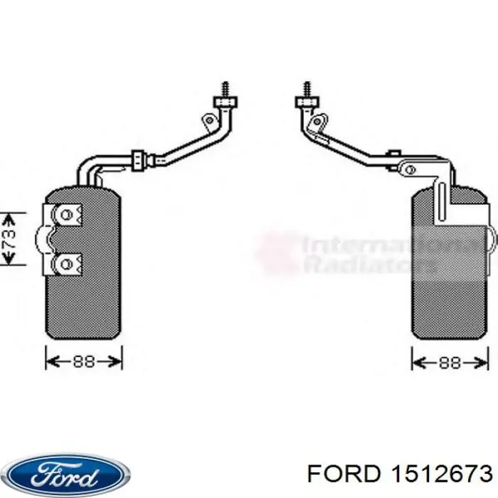 Ресивер-осушувач кондиціонера 1512673 Ford