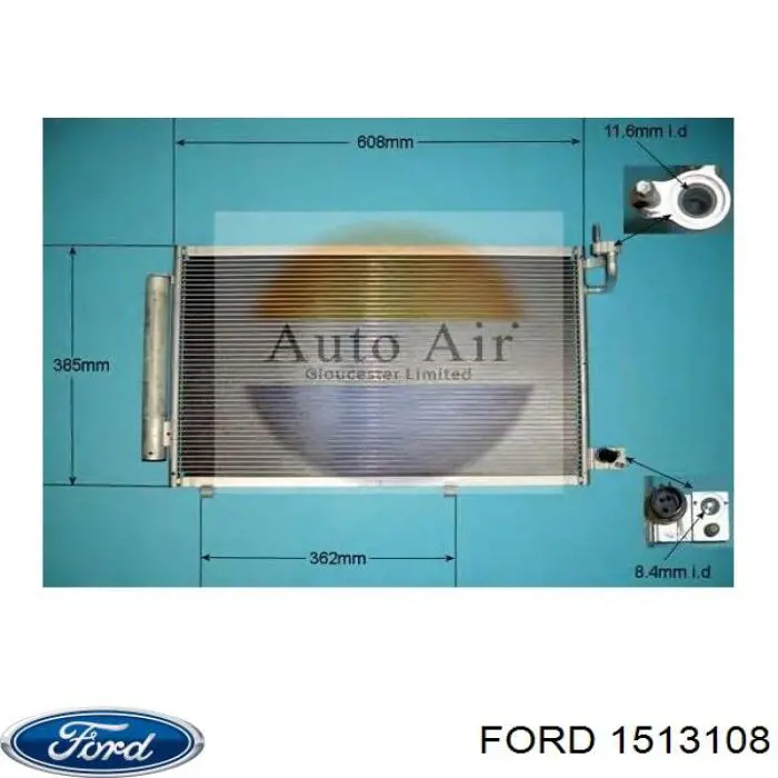 1513108 Ford радіатор кондиціонера