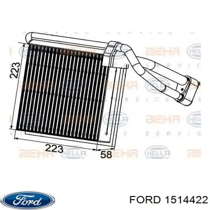 Випаровувач кондиціонера Ford 1514422 ціна, від 25.90 USD