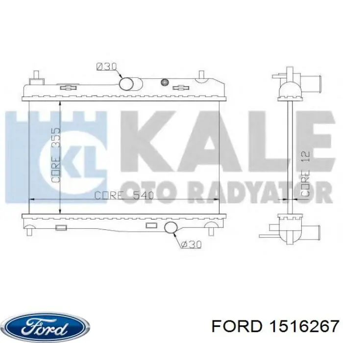 Купити 1516267 Ford Радіатор двигуна