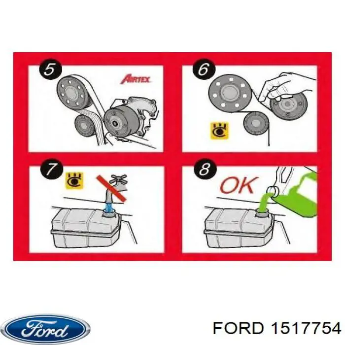 Водяний насос Ford 1517754