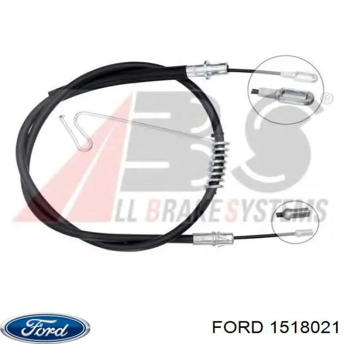 Купити 1518021 Ford Трос ручного гальма задній, лівий