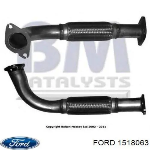 Труба приймальна (штани) глушника, передня Ford 1518063 ціна, від 55.27 USD