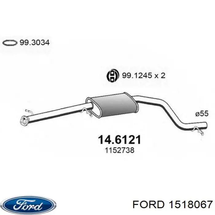 Купити 1518067 Ford Вихлоп