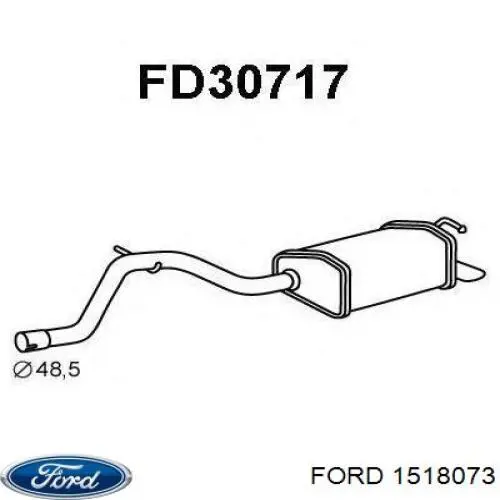 1518073 Ford глушник, задня частина