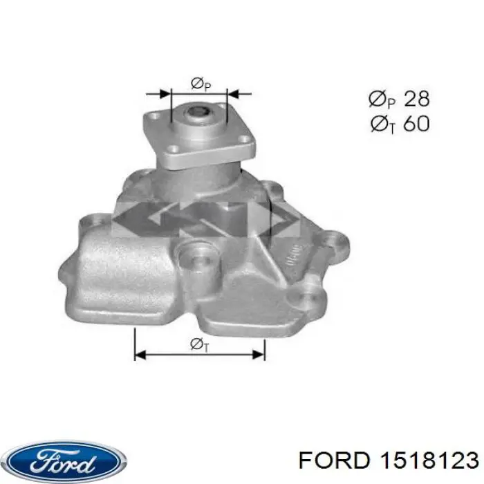 1518123 Ford помпа водяна, (насос охолодження)