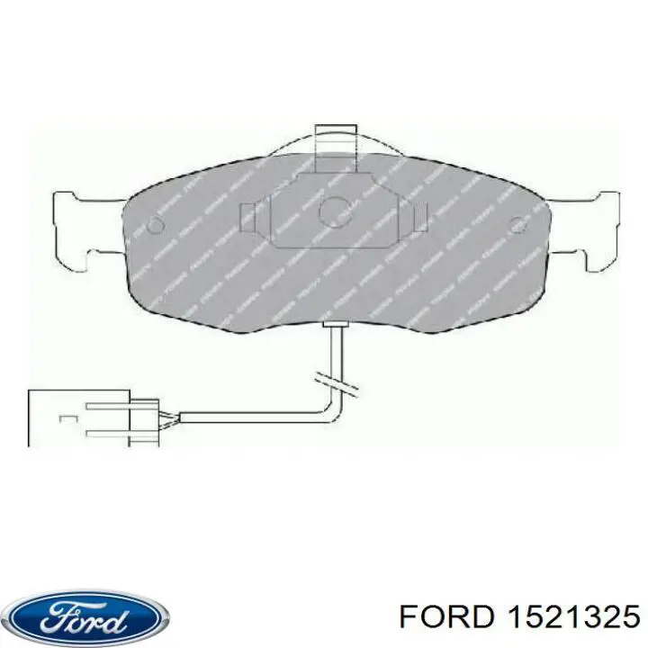 Передні тормозні колодки 1521325 Ford
