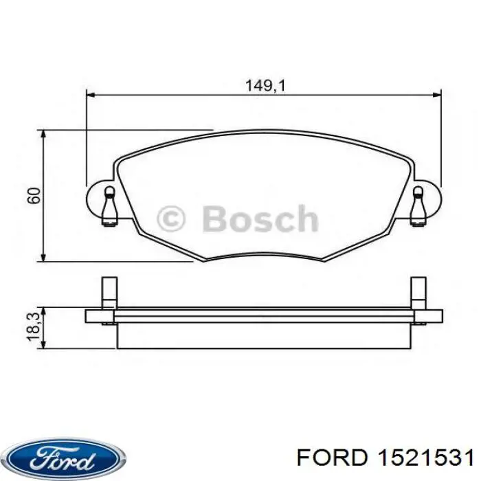 Тормозні колодки Ford 1521531