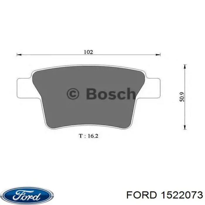 Задні гальмівні колодки Ford 1522073 ціна, від 17.24 USD