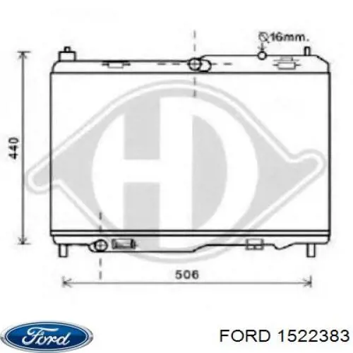 1522383 Ford радіатор охолодження двигуна