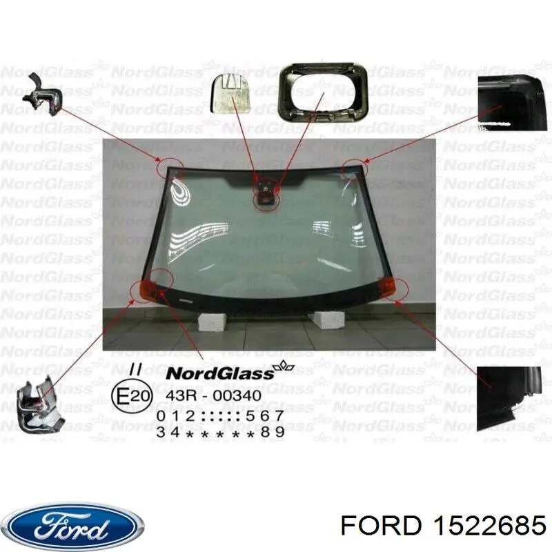 1522685 Ford Автомобільне скло