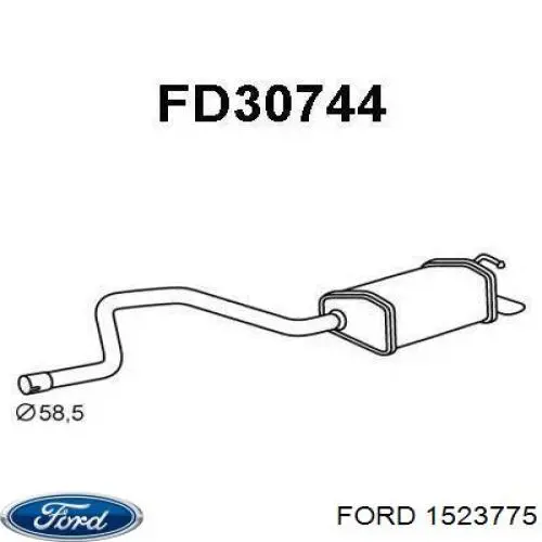 Вихлопна труба Ford 1523775 ціна, від 373.19 USD