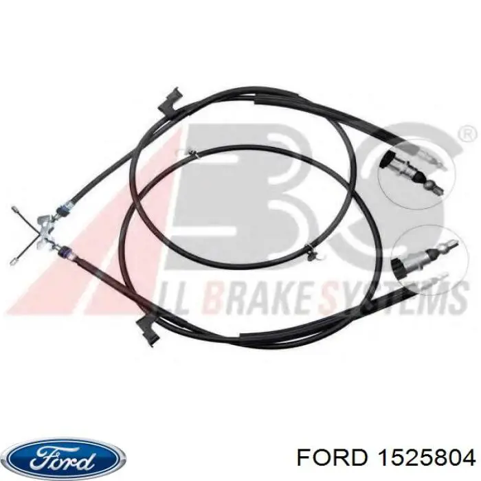 1525804 Ford Трос ручного гальма задній, правий/лівий
