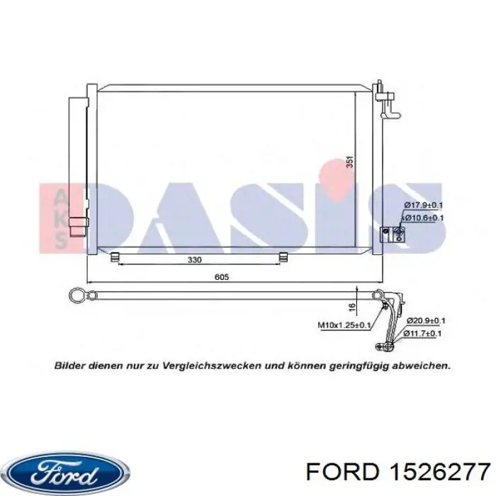 Купити 1526277 Ford Радіатор системи охолодження кондиціонера