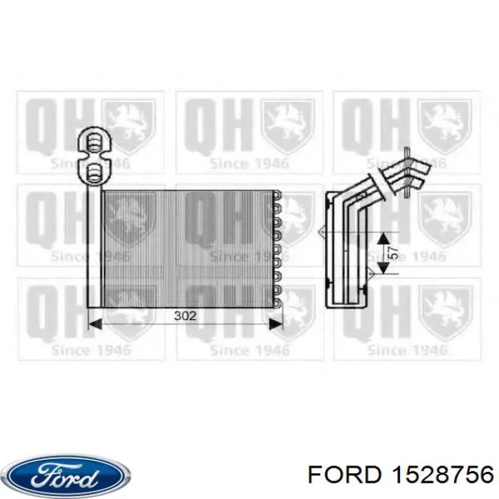 Радіатор пічки 1528756 Ford