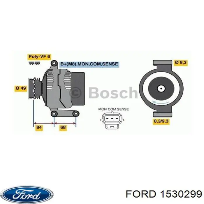 Генератор 1530299 Ford