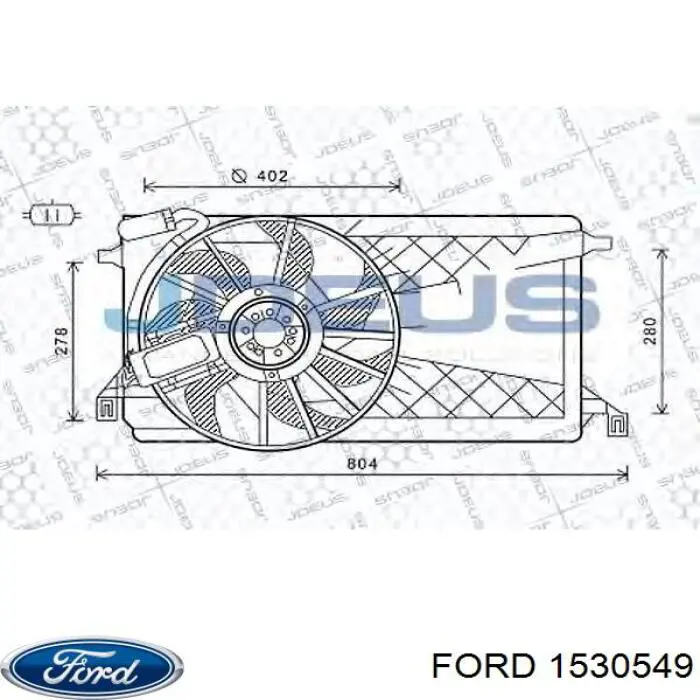 Дифузор радіатора охолодження, в зборі з двигуном і крильчаткою Ford 1530549 ціна, від 129.60 USD