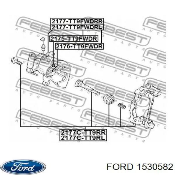 Скоба супорту заднього Ford 1530582 ціна, від 40.00 USD