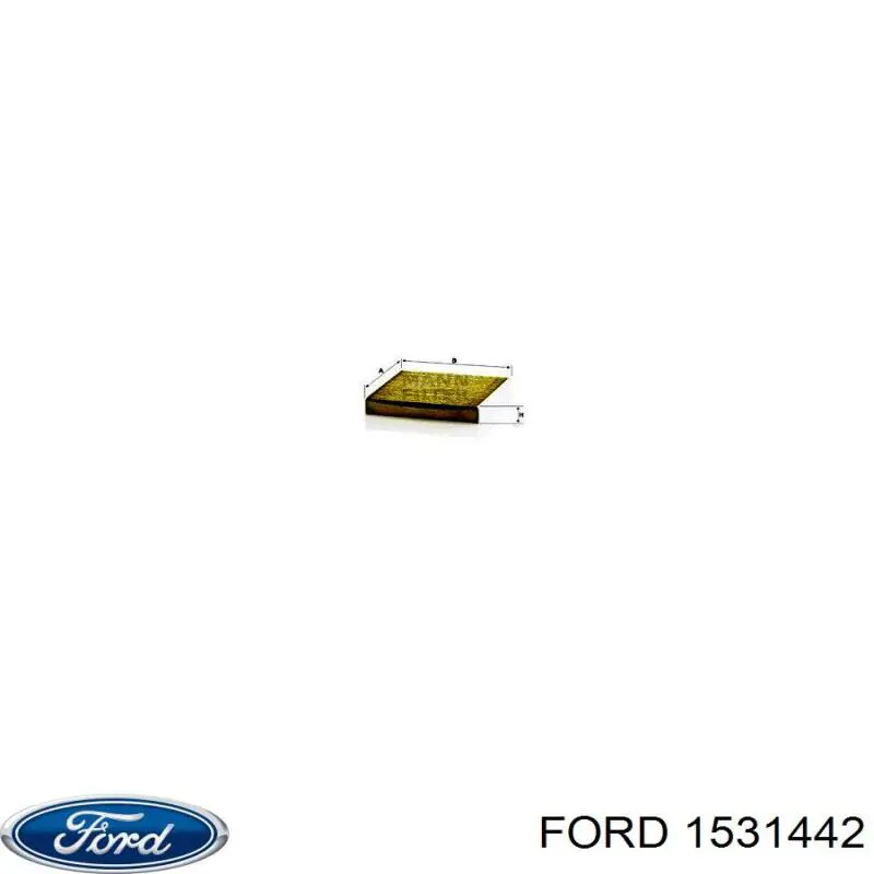 1531442 Ford дзеркало заднього виду, ліве
