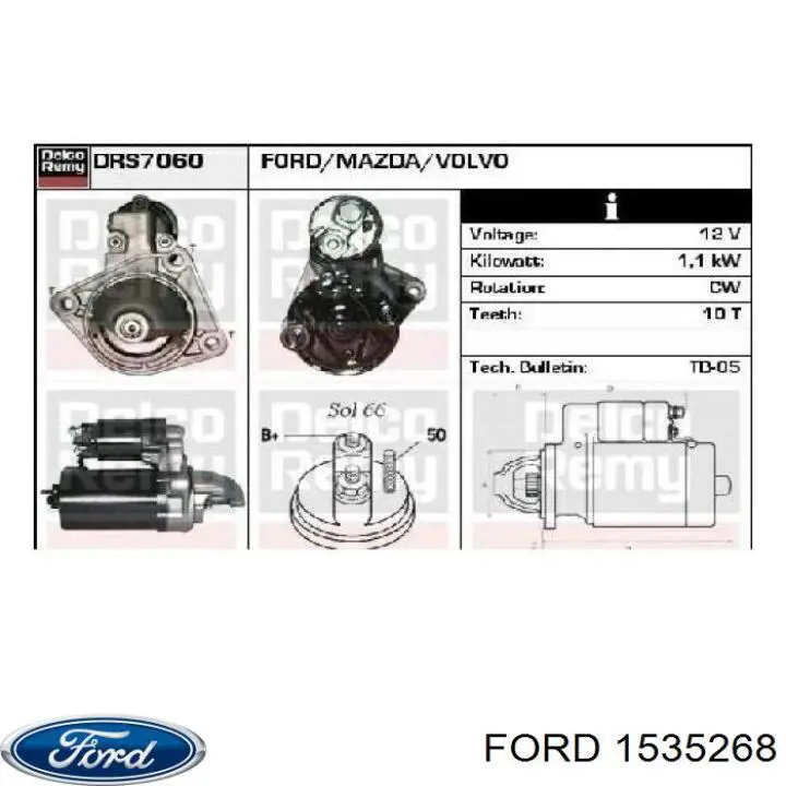 Купити 1535268 Ford Стартер