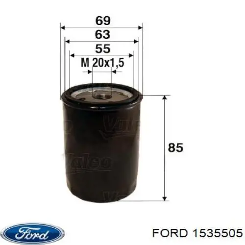 1535505 Ford фільтр масляний