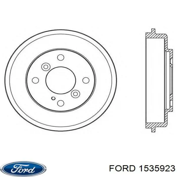 Барабан гальмівний задній Ford 1535923
