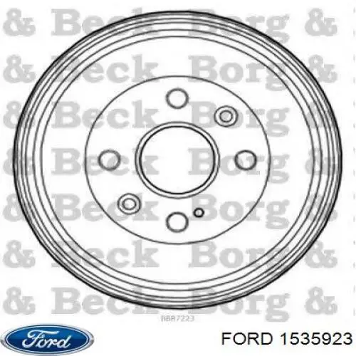 Купити 1535923 Ford Барабан гальмівний задній