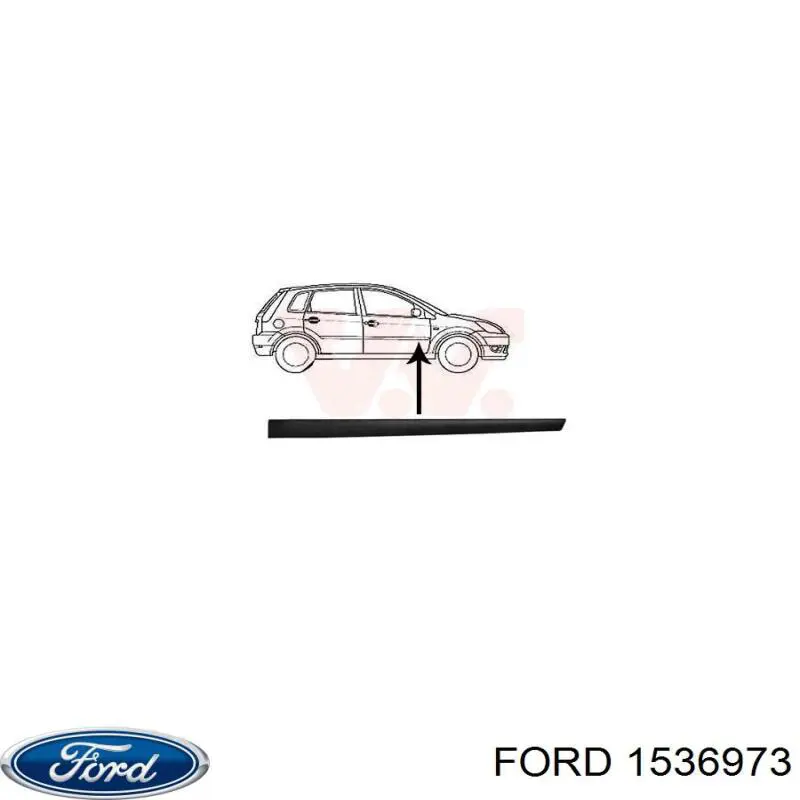 Молдинг передньої правої двері Ford 1536973 ціна, від 11.77 USD