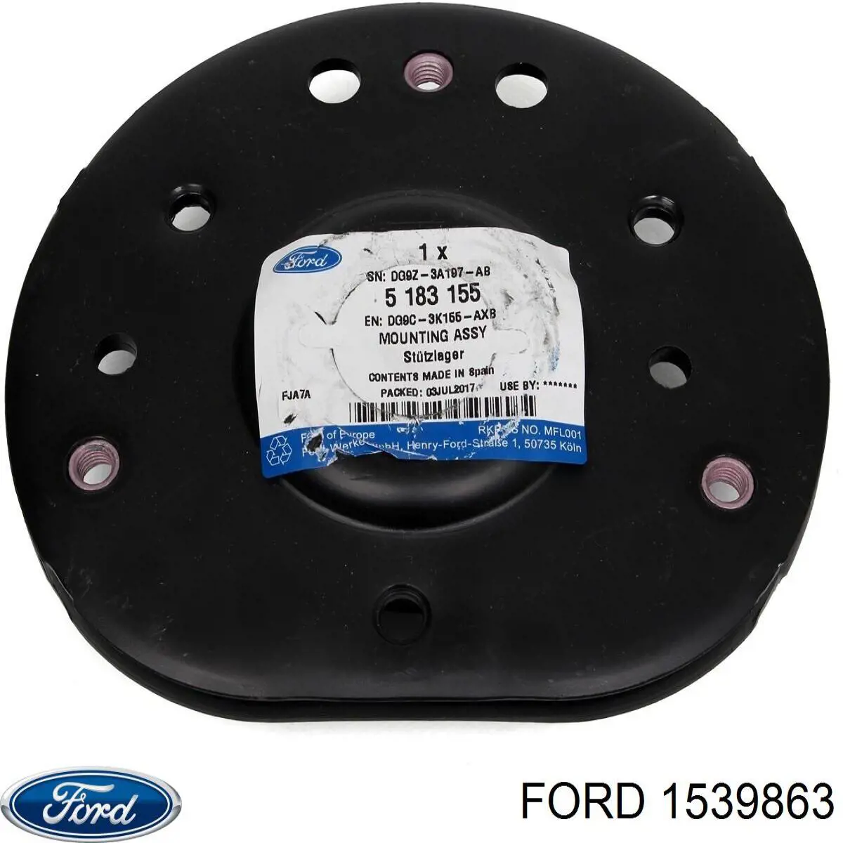 Підшипник опорний амортизатора, переднього 1539863 Ford