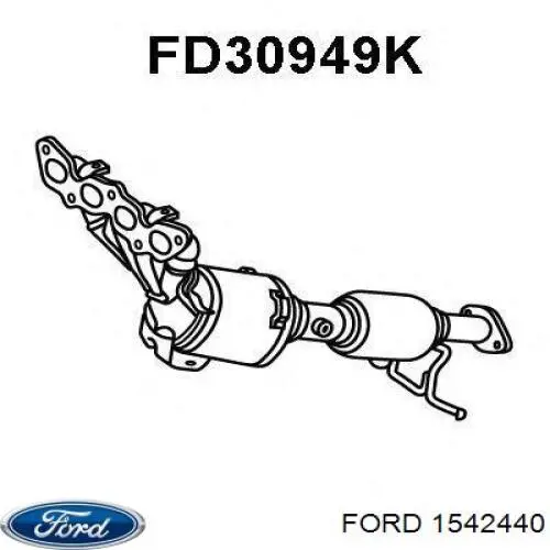 Конвертор-каталізатор Ford 1542440