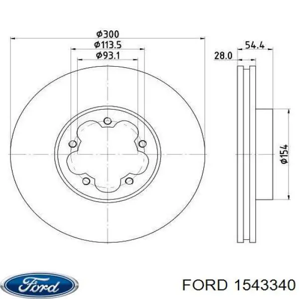 Купити 1543340 Ford Ротор гальмівний