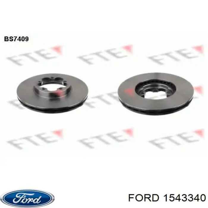 Диск переднього гальма Ford 1543340 ціна, від 69.93 USD