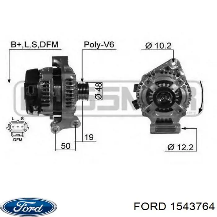 1543764 Ford Авто генератор
