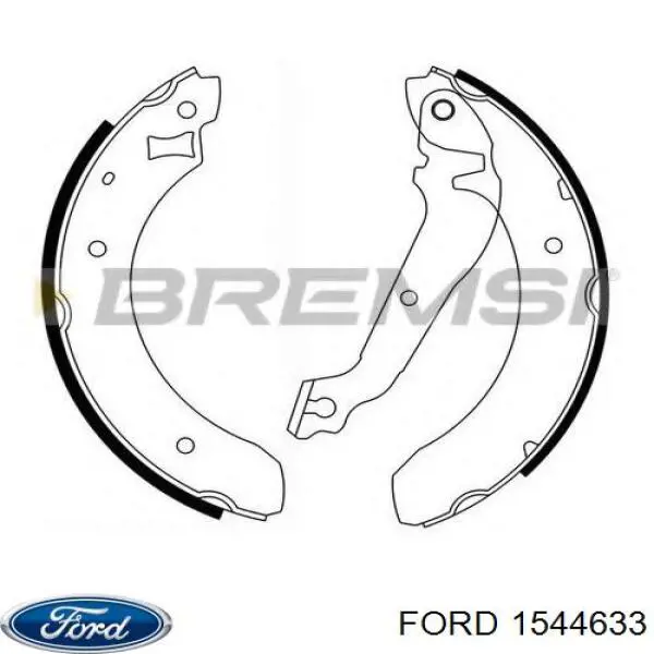 1544633 Ford Колодки гальмівні задні, барабанні
