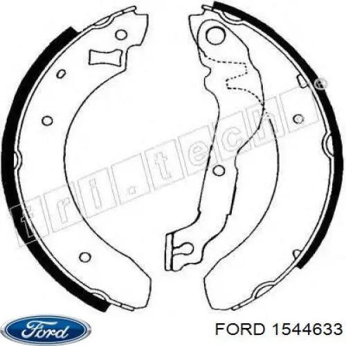 Колодки гальмові задні, барабанні 1544633 Ford