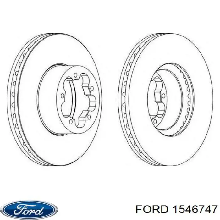 Диск переднього гальма Ford 1546747 ціна, від 50.69 USD