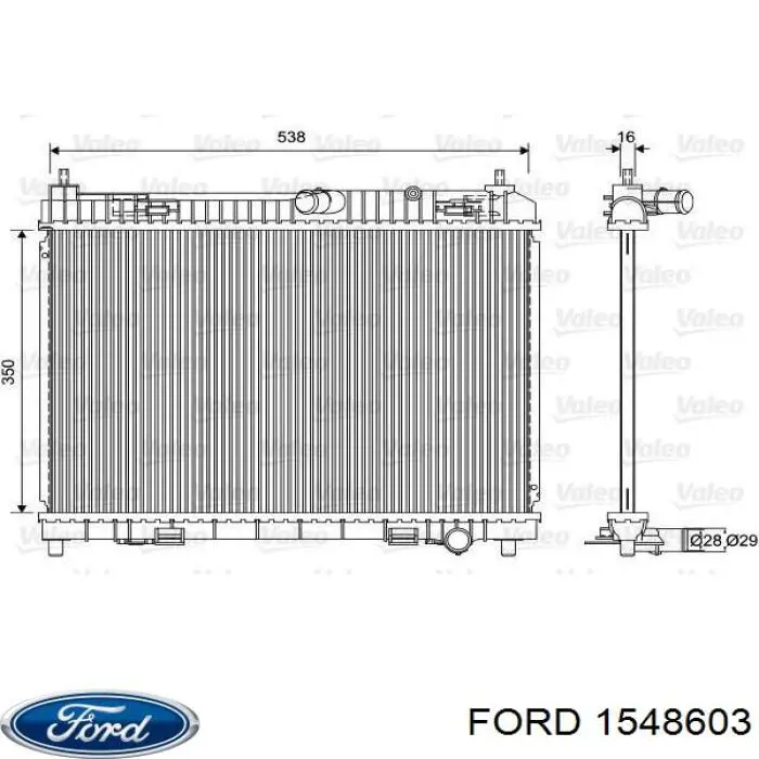Купити 1548603 Ford Радіатор двигуна