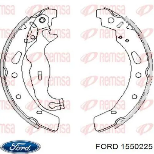 Колодки гальмові задні, барабанні 1550225 Ford
