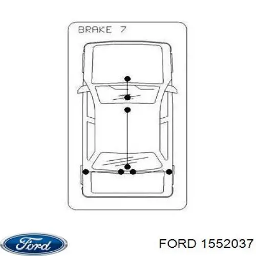 Купити 1552037 Ford Трос ручного гальма задній, правий