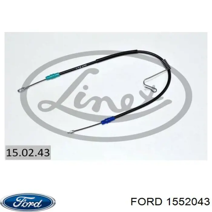 1552043 Ford трос ручного гальма задній, правий