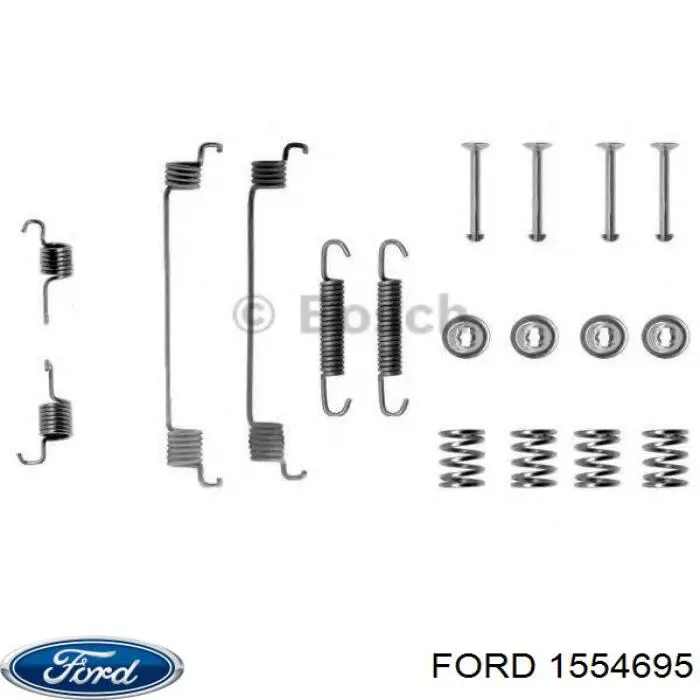 Монтажний комплект задніх барабанних колодок 1554695 Ford