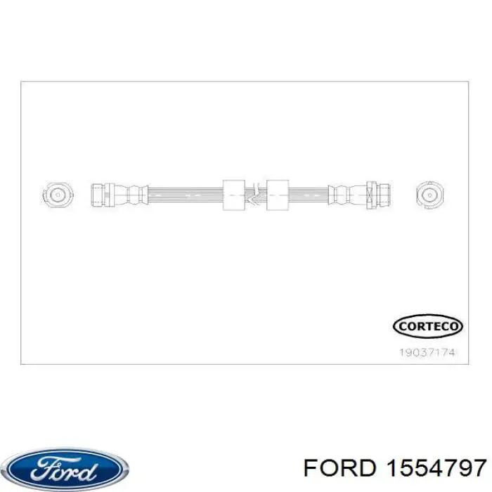  Шланг гальмівний задній Ford Ka 