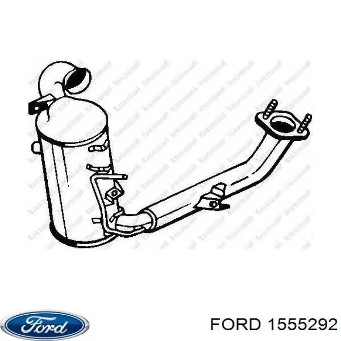 Конвертор-каталізатор (каталітичний нейтралізатор) 1555292 Ford