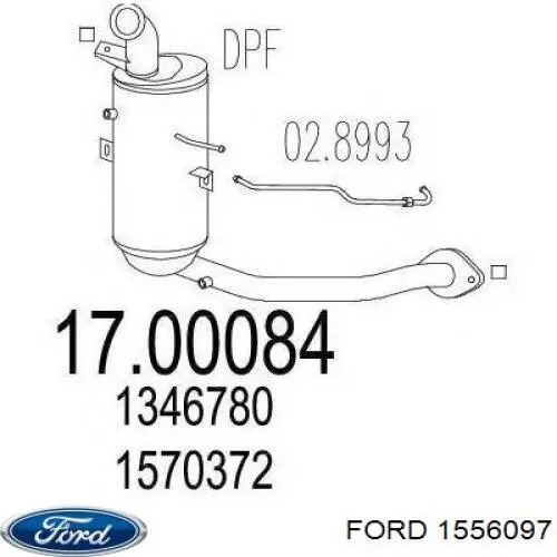 Конвертор-каталізатор (каталітичний нейтралізатор) Ford 1556097 ціна, від 348.16 USD