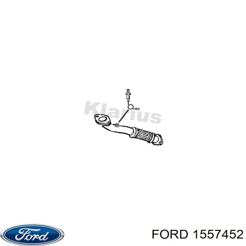 Труба приймальна (штани) глушника, передня 1333982 Ford