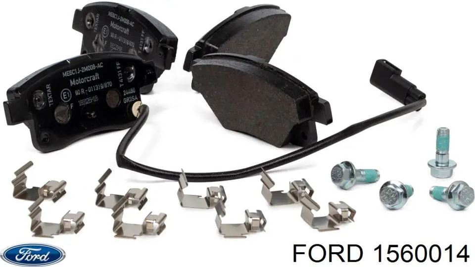 Передні тормозні колодки 1560014 Ford